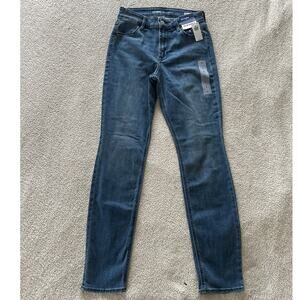 Old Navy Jeans Womens 2 High Rise Straight Leg Medium Wash Stretch Ankle